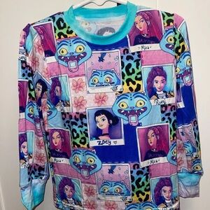 Colorful Cartoon Graphic Sweatshirt